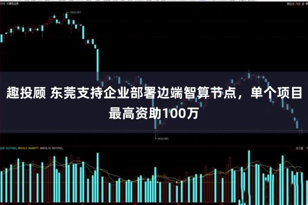 趣投顾 东莞支持企业部署边端智算节点，单个项目最高资助100万