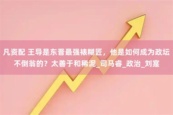 凡资配 王导是东晋最强裱糊匠，他是如何成为政坛不倒翁的？太善于和稀泥_司马睿_政治_刘寔