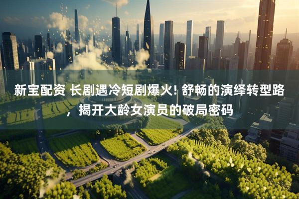 新宝配资 长剧遇冷短剧爆火! 舒畅的演绎转型路，揭开大龄女演员的破局密码