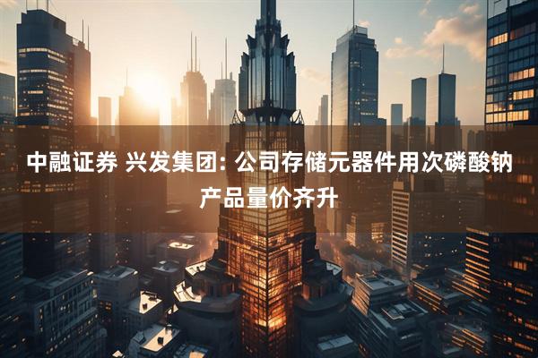 中融证券 兴发集团: 公司存储元器件用次磷酸钠产品量价齐升